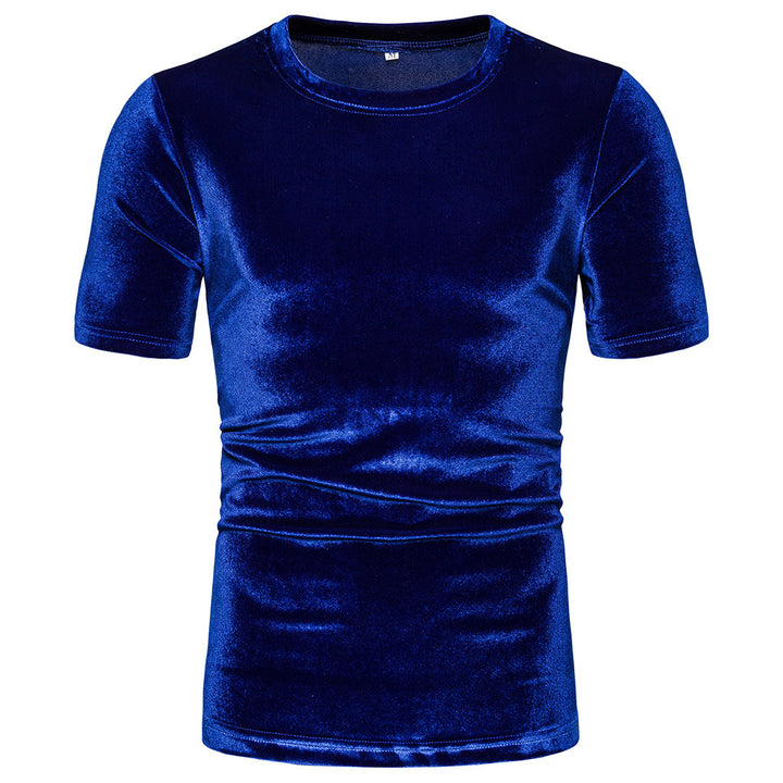 Men's T-Shirt - Slim Fit with Glossy Sheen | Elegant Evening Look