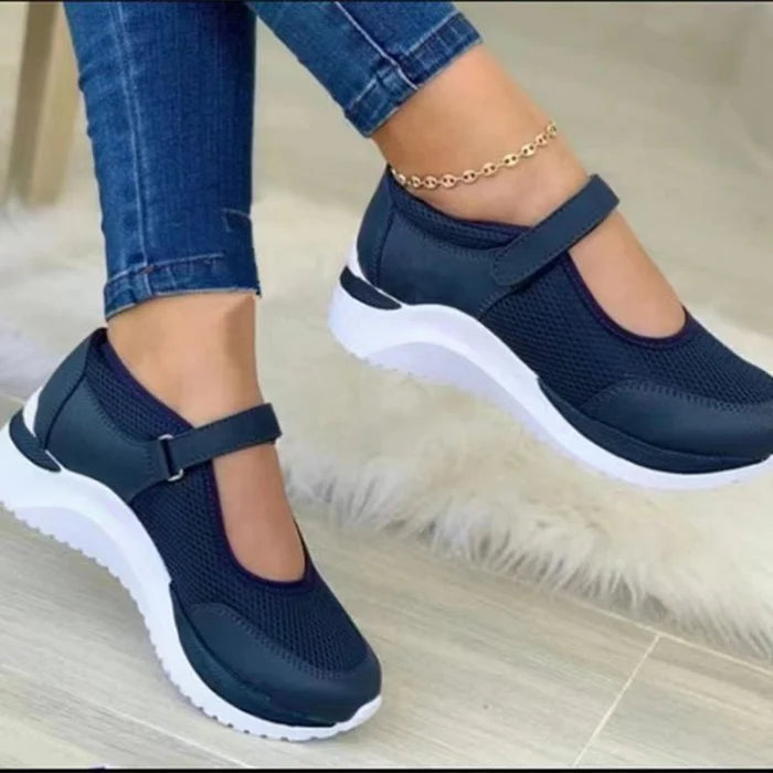 Trainers Women - Platform Slip On Strap Mesh Detail | Casual