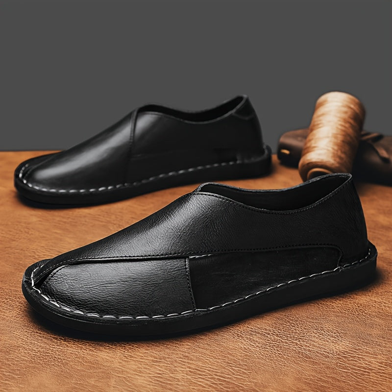 Sandals Men - Open Toe Slip-On with Wrap Front Panel | Casual Flat