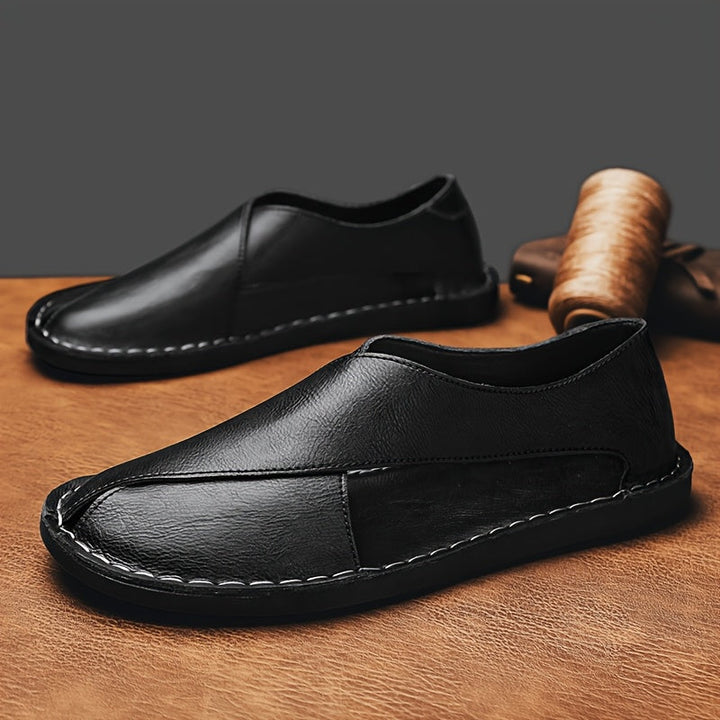 Sandals Men - Open Toe Slip-On with Wrap Front Panel | Casual Flat