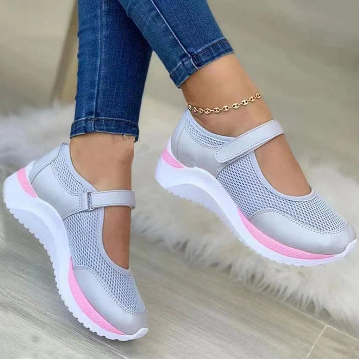 Trainers Women - Platform Slip On Strap Mesh Detail | Casual