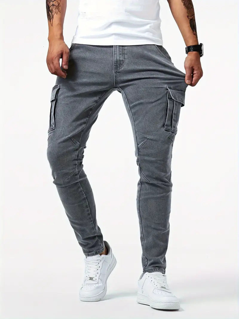 Men's Jeans - Slim Fit with Cargo Pocket Detail | Casual