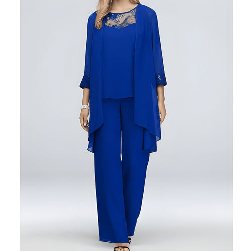 Trouser Suit Women - Three Piece with Lace Detail | Elegant