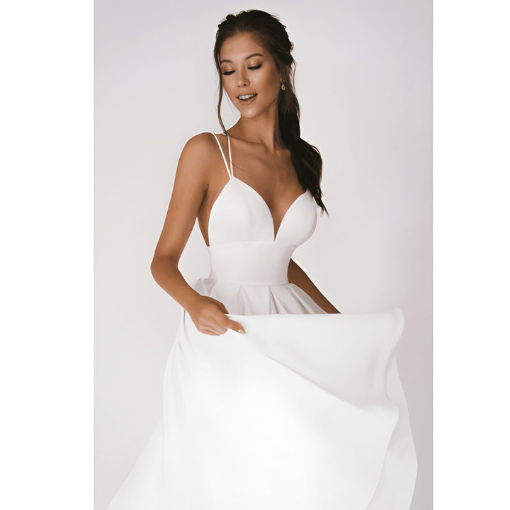 Midi Dress Women - Sweetheart Neck A-Line Strappy | Evening Gala
