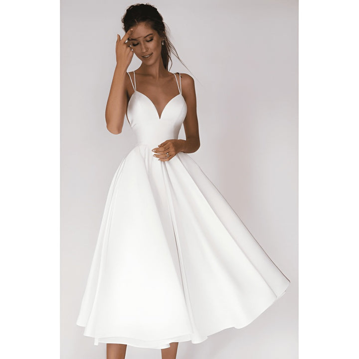 Midi Dress Women - Sweetheart Neck A-Line Strappy | Evening Gala