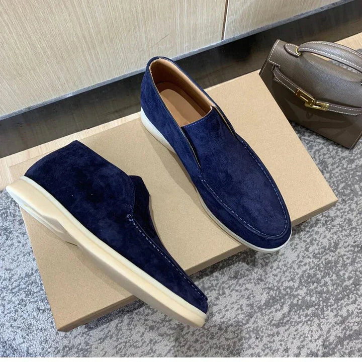 Men's Loafers - Casual Slip-On Flat Shoe with Minimalist Design