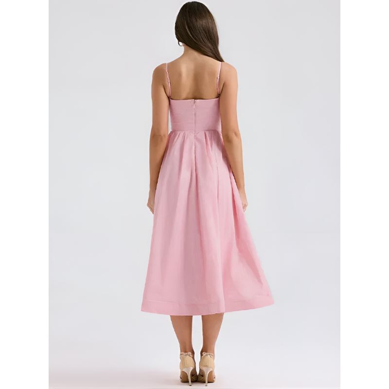 Midi Dress Women - A-Line Corset with Straps | Elegant