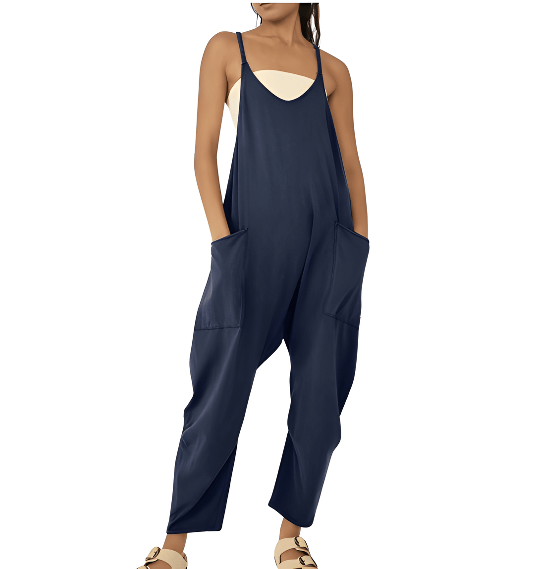 Women's Jumpsuit - Sleeveless Baggy Fit with Large Pockets | Summer