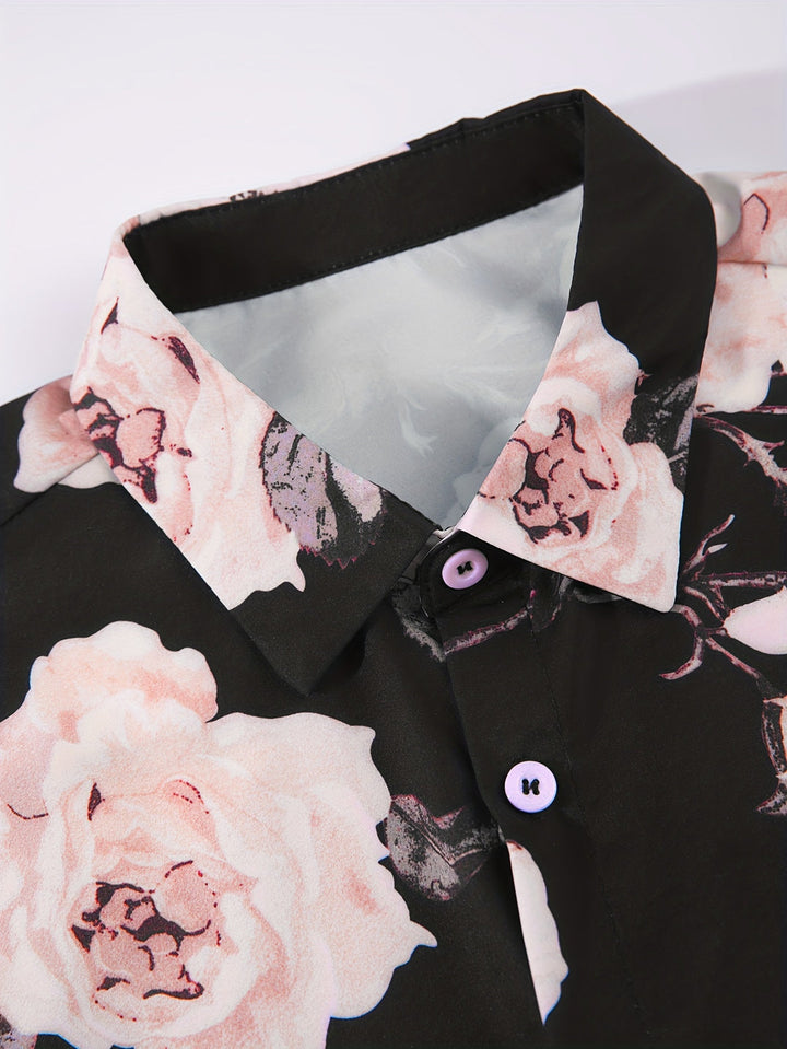 Co-ord Set Men - Floral Print Shirt with Matching Shorts | Summer