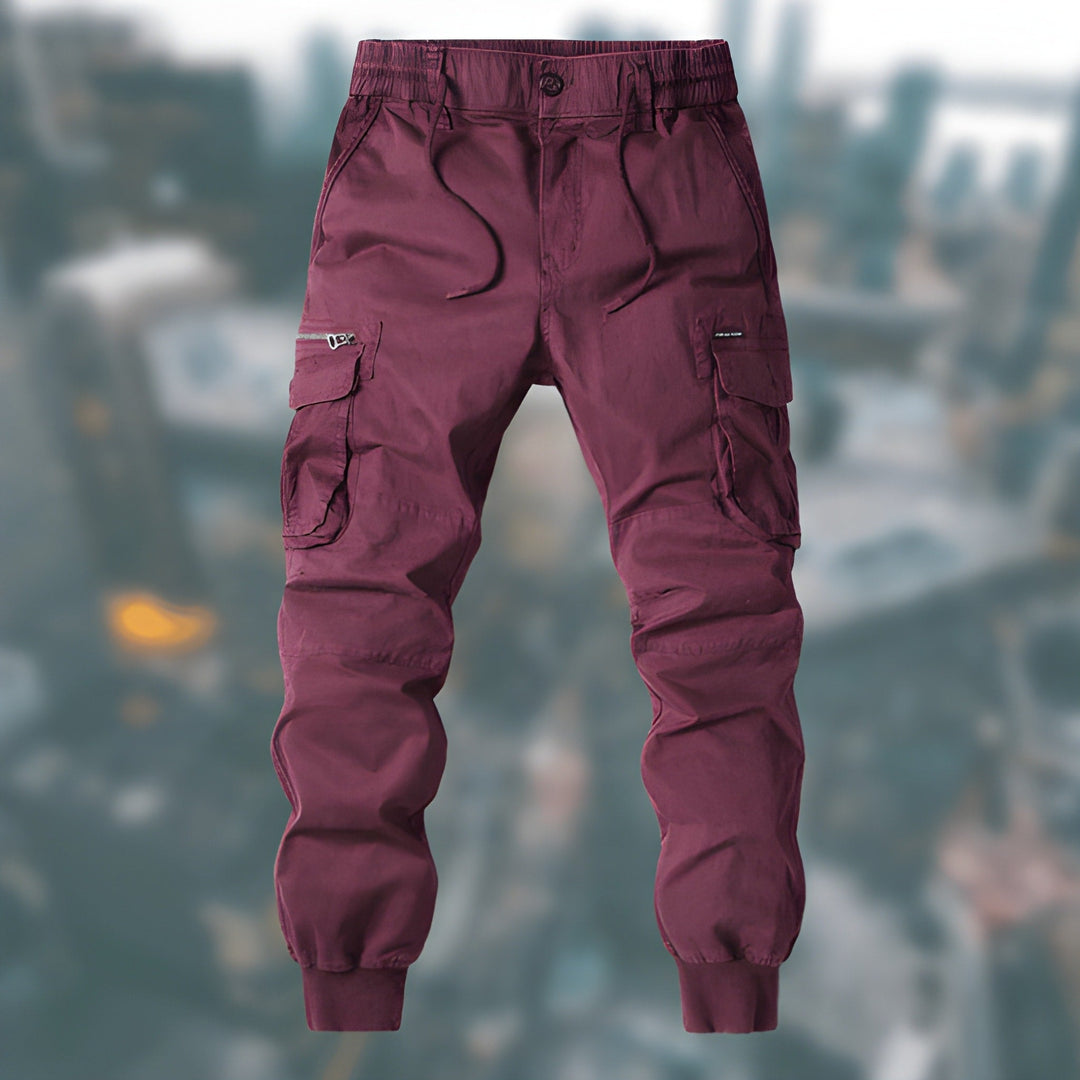 Men's Trousers - Cargo Jogger with Multi Zip Pockets | Casual