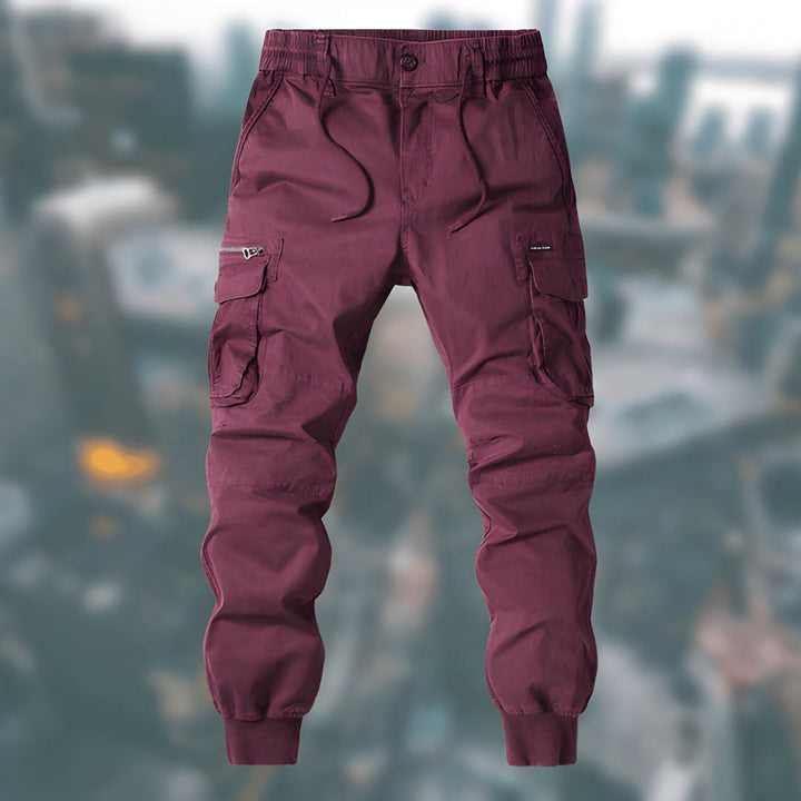 Men's Trousers - Cargo Jogger with Multi Zip Pockets | Casual