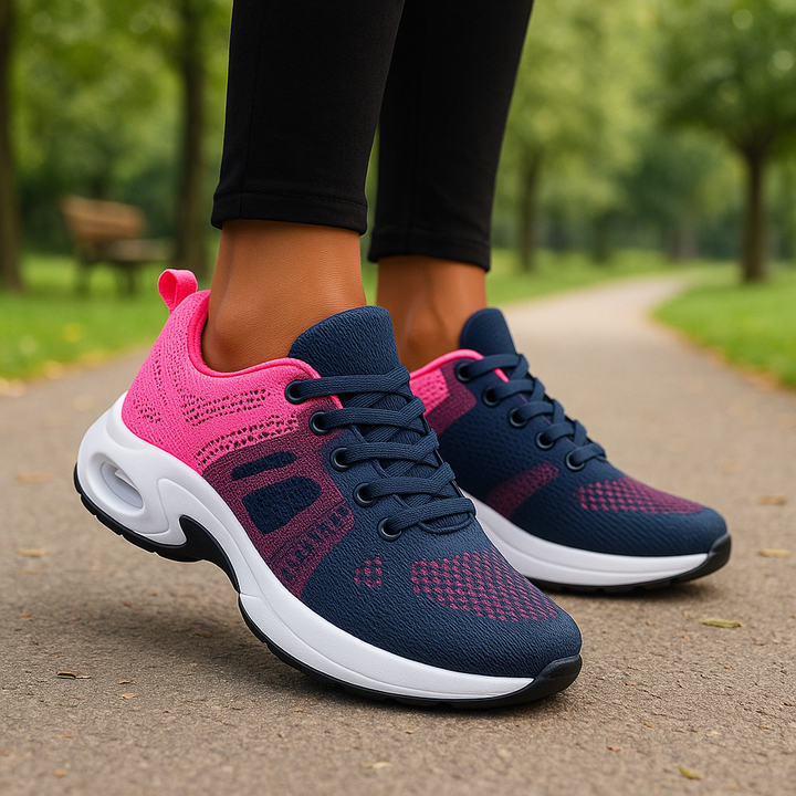 Women's Trainers - Air Cushion Lace Up Running Sneaker | Casual