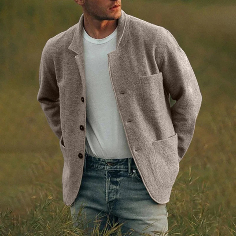 Men's Blazer - Oversized Relaxed Fit with Patch Pockets | Casual