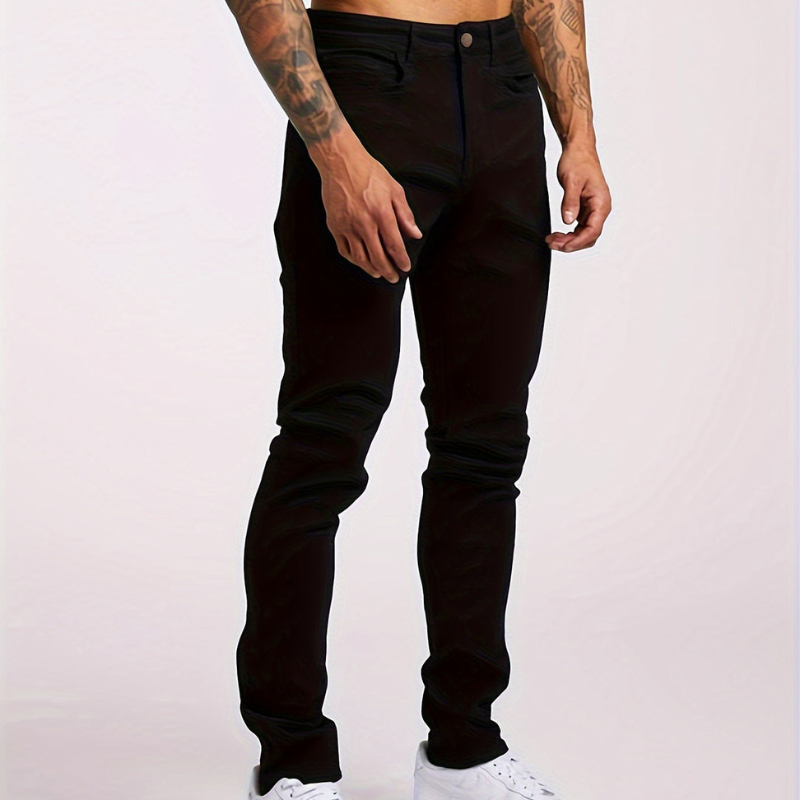 Men's Jeans - Skinny Fit Light Wash with Five-Pocket | Casual