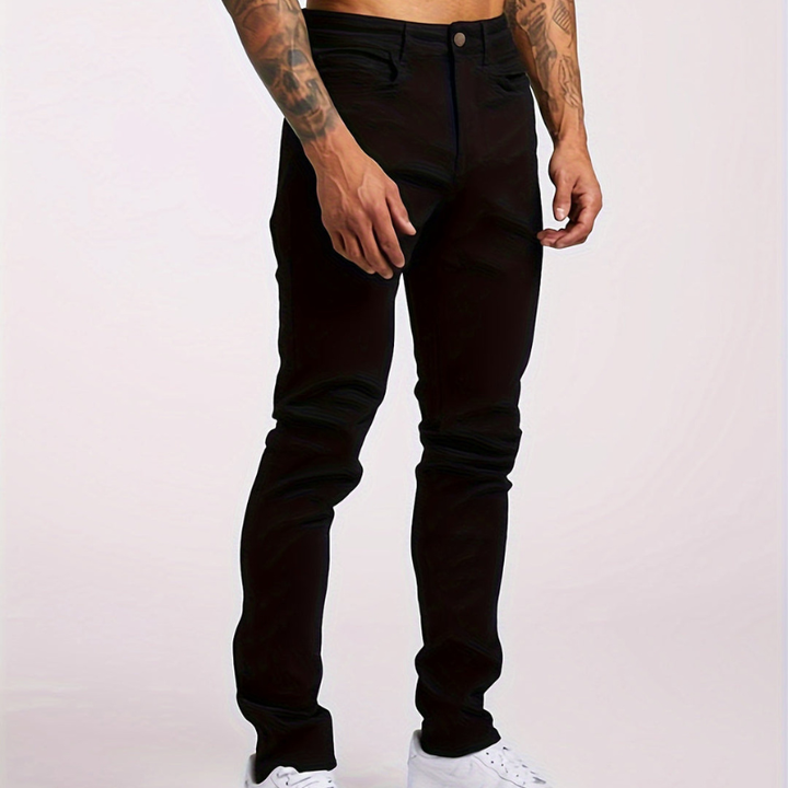 Men's Jeans - Skinny Fit Light Wash with Five-Pocket | Casual