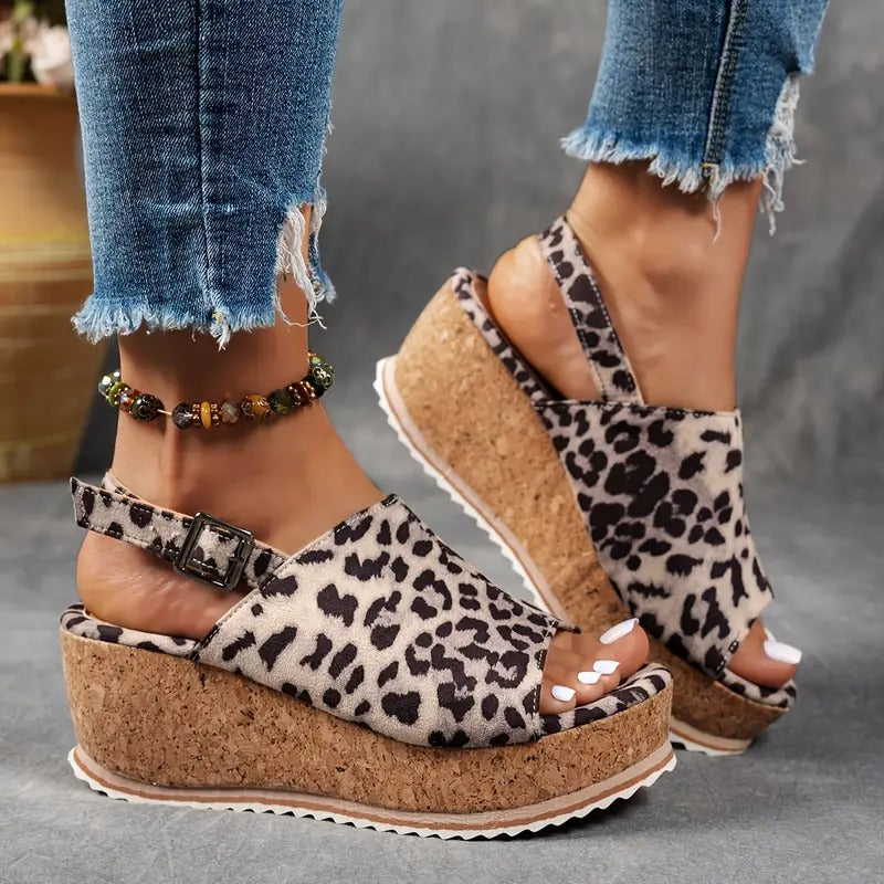 Wedge Heels Women - Cork Platform Peep Toe Ankle Strap | Summer