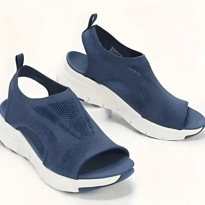 Sandals Women - Sporty Knit Peep Toe Slip-On Platform | Summer