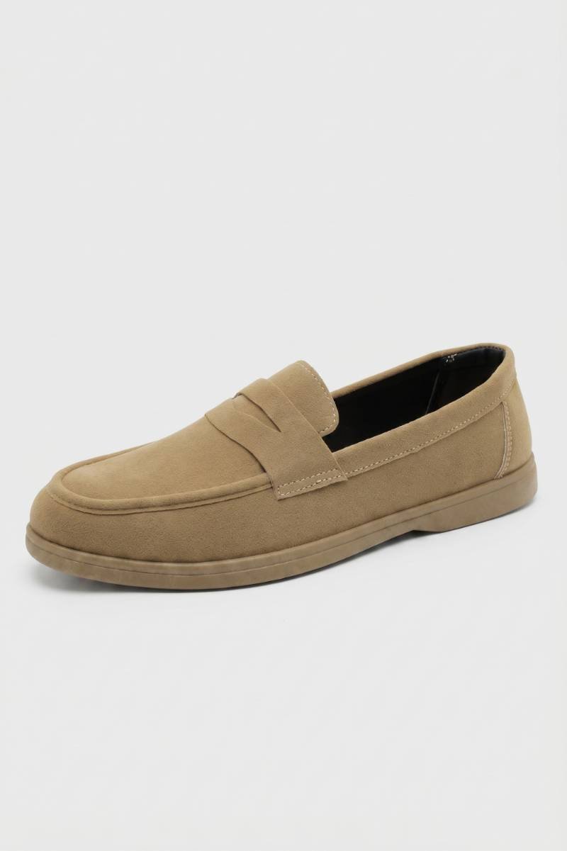 Loafers Men - Slip On Penny Style with Low Sole | Casual — Beige