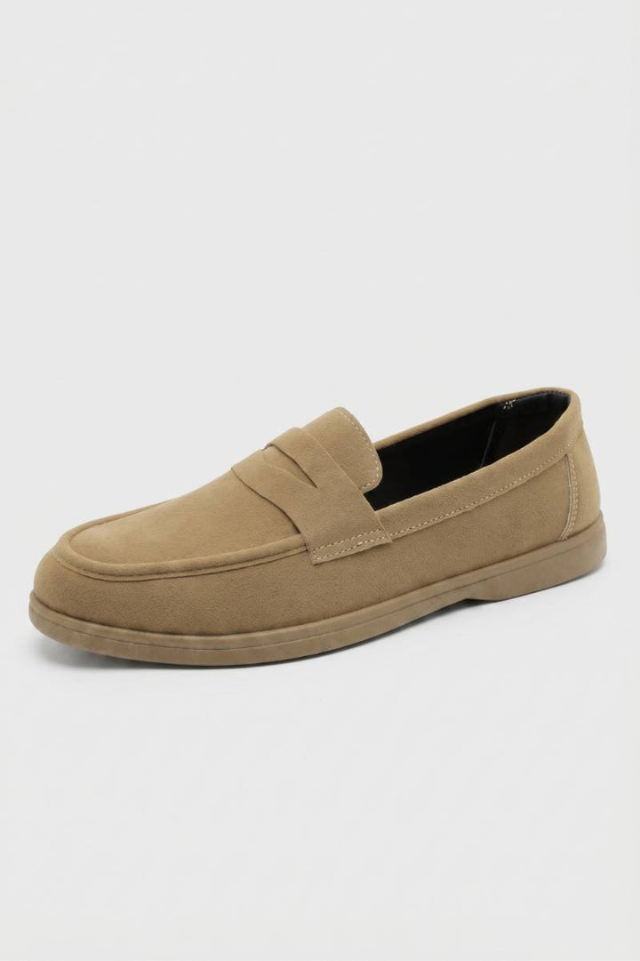 Loafers Men - Slip On Penny Style with Low Sole | Casual — Beige