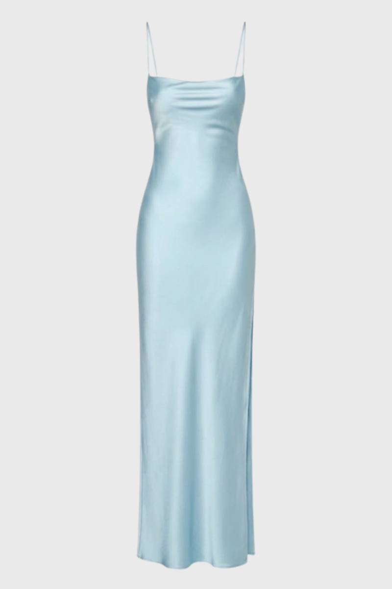 Maxi Dress Women - Slip Style with Thin Straps | Elegant - Light Blue