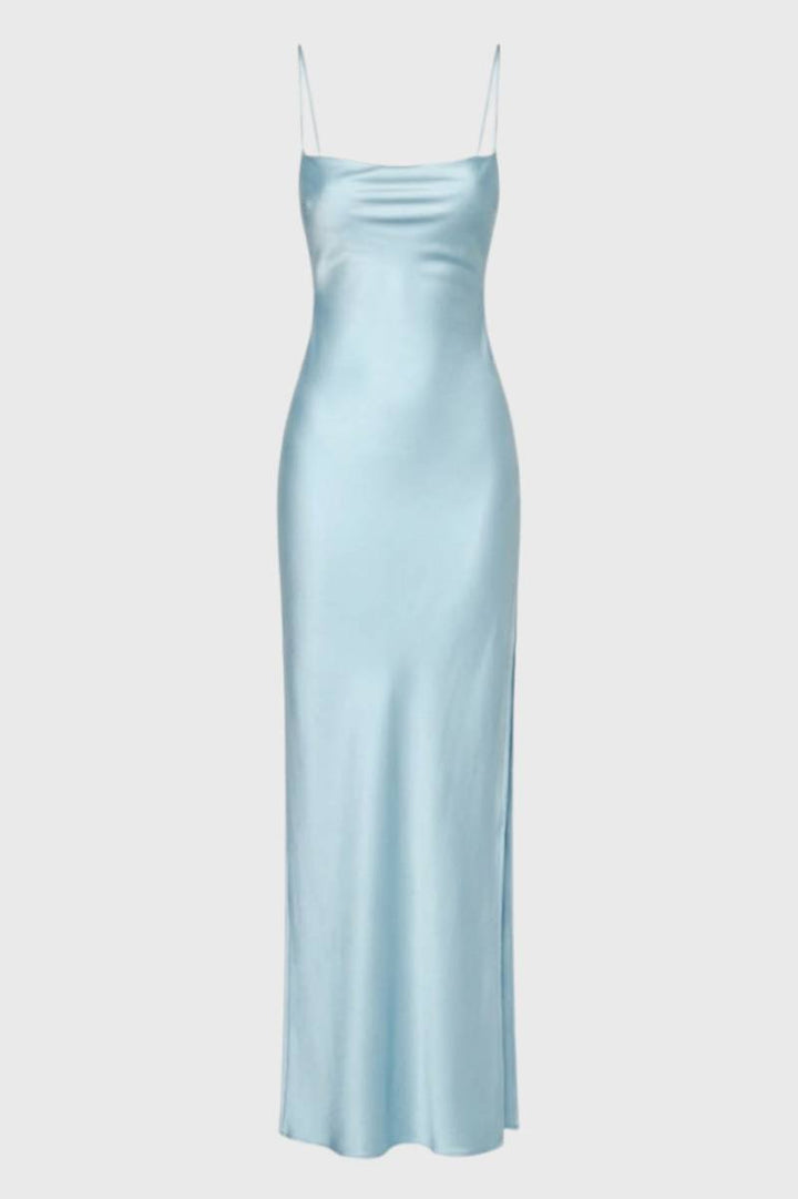 Maxi Dress Women - Slip Style with Thin Straps | Elegant - Light Blue