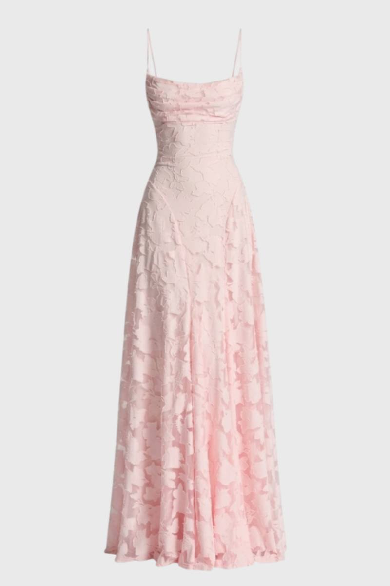 Maxi Dress Women - Textured Slip Style with Adjustable Straps | Chic — Light Pink