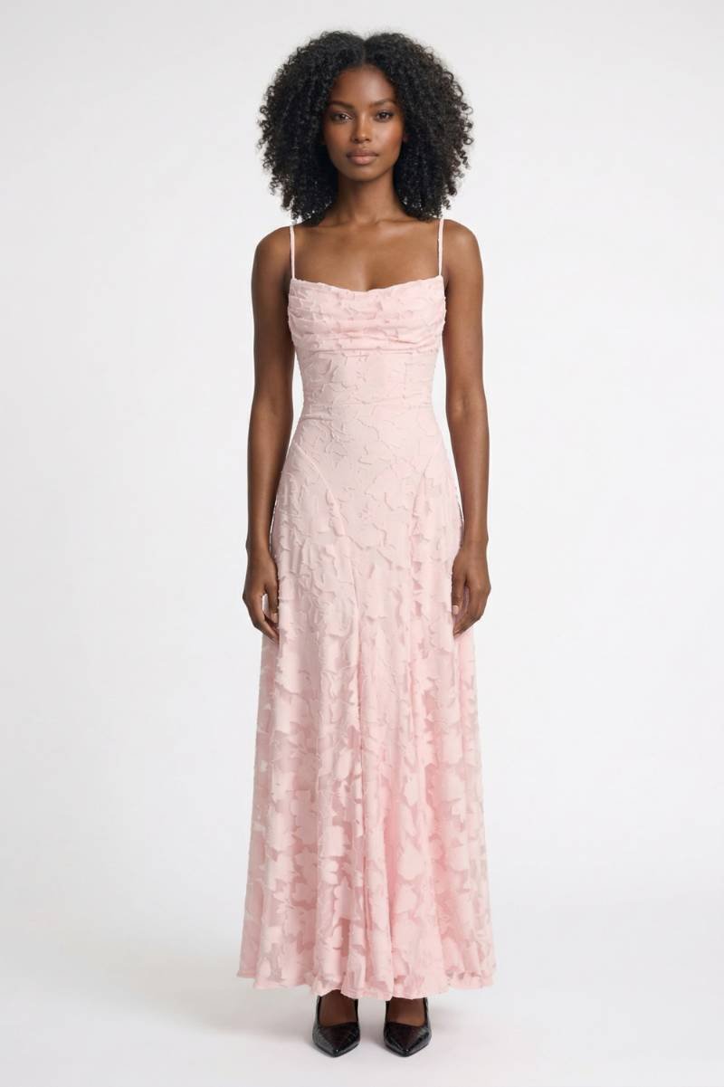Maxi Dress Women - Textured Slip Style with Adjustable Straps | Chic — Light Pink