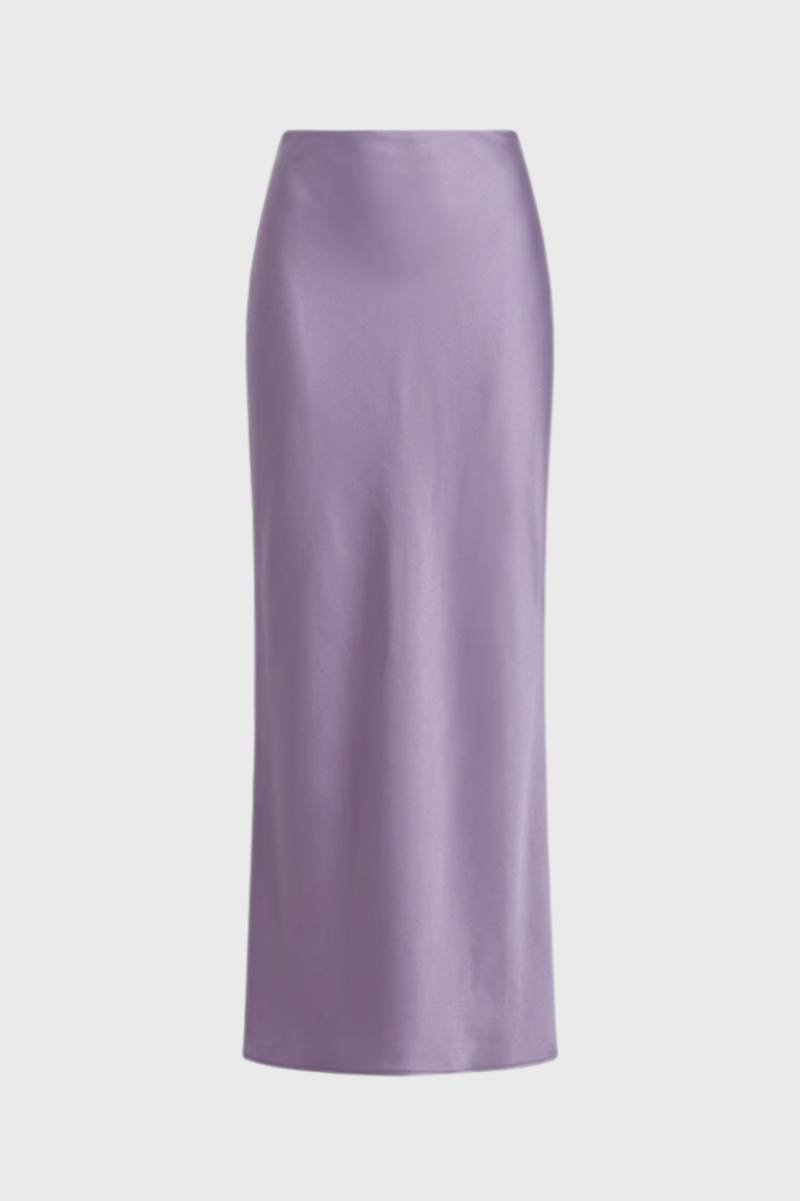Maxi Skirt Women - High Waisted Side Zip | Elegant — Lavender