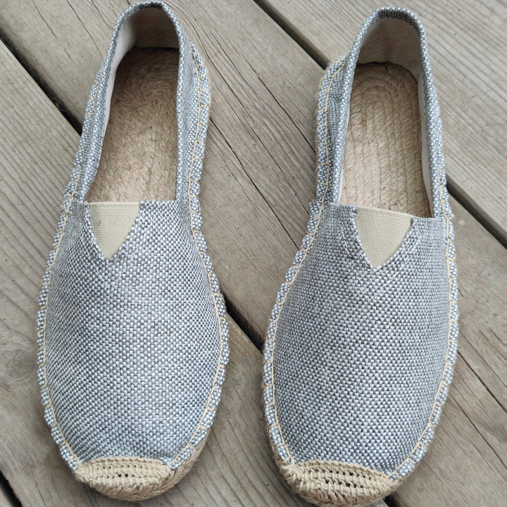 Loafers Men - Slip On Espadrille with Rope Trim and Flat Sole | Summer