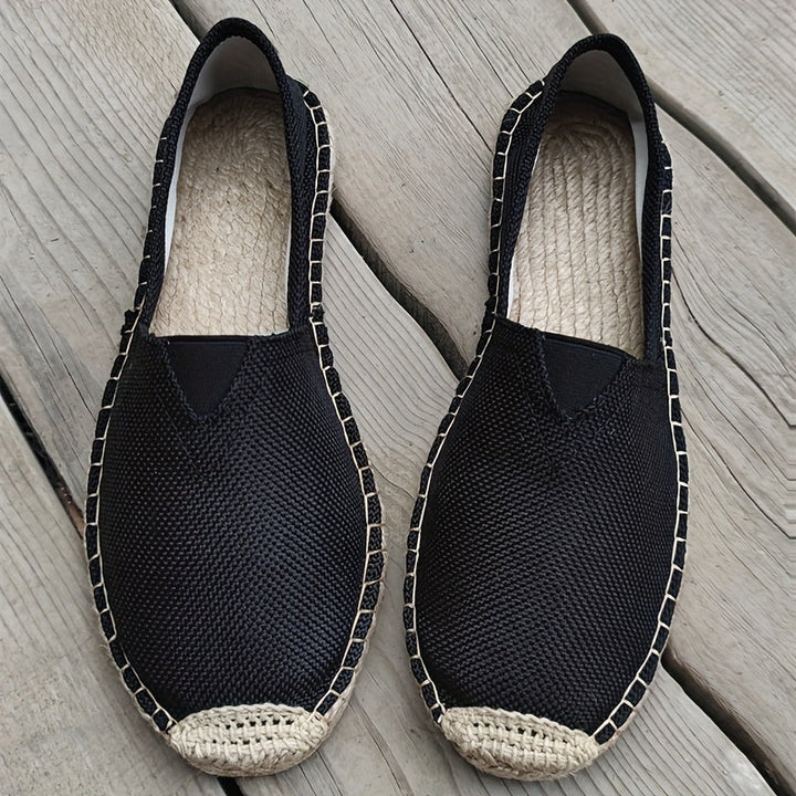 Loafers Men - Slip On Espadrille with Rope Trim and Flat Sole | Summer