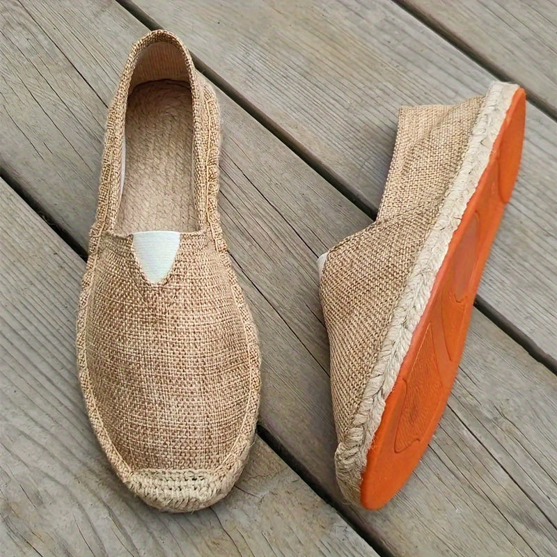 Loafers Men - Slip On Espadrille with Rope Trim and Flat Sole | Summer