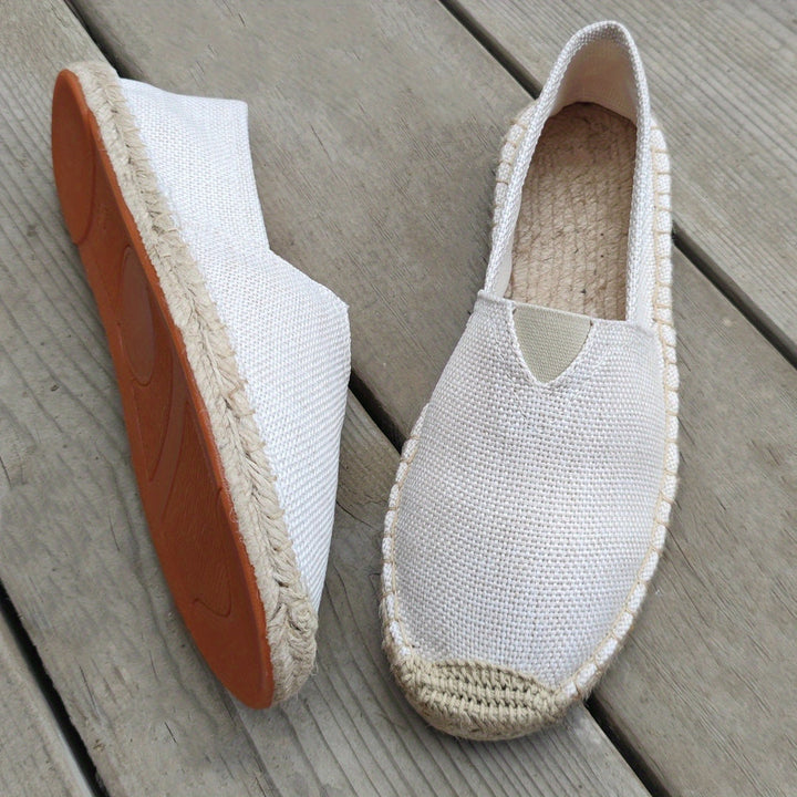 Loafers Men - Slip On Espadrille with Rope Trim and Flat Sole | Summer