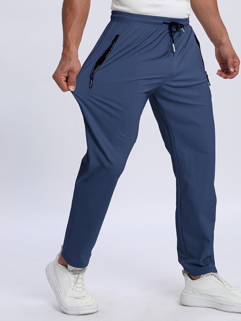 Men's Joggers - Slim Fit Lightweight with Zip Pockets | Active Casual