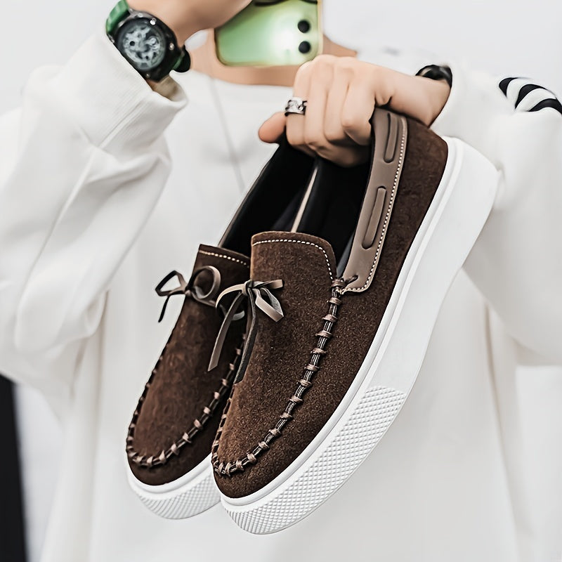 Loafers Men - Slip On Platform Sole with Tassel Detail | Casual