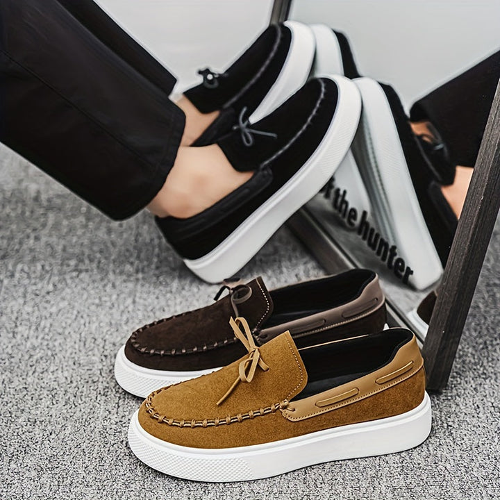 Loafers Men - Slip On Platform Sole with Tassel Detail | Casual