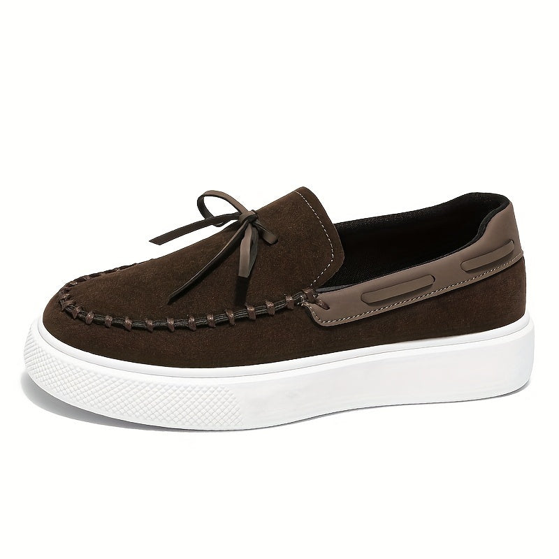 Loafers Men - Slip On Platform Sole with Tassel Detail | Casual