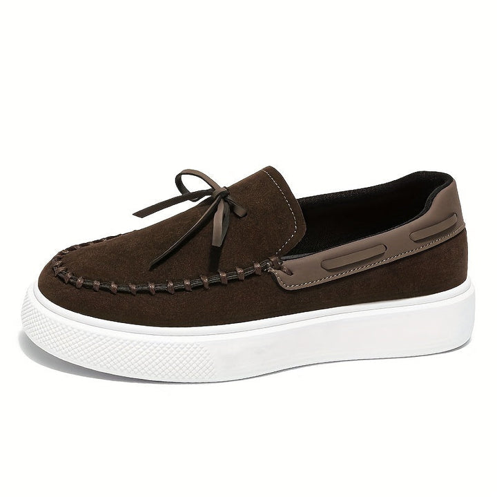 Loafers Men - Slip On Platform Sole with Tassel Detail | Casual