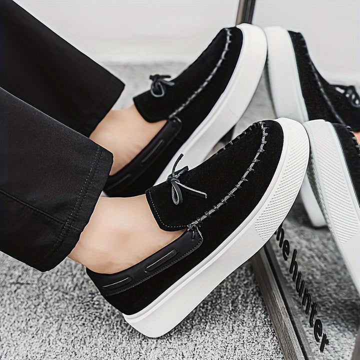 Loafers Men - Slip On Platform Sole with Tassel Detail | Casual