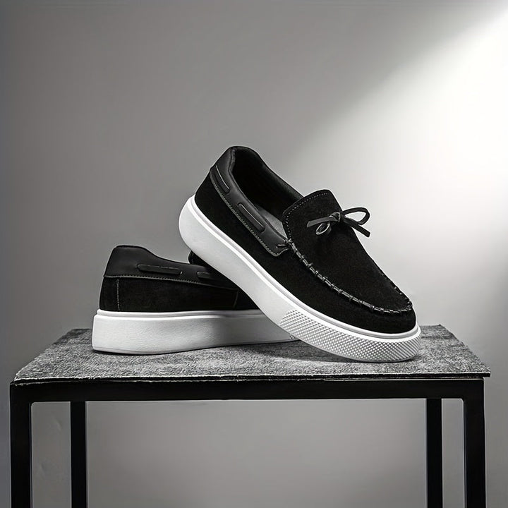 Loafers Men - Slip On Platform Sole with Tassel Detail | Casual