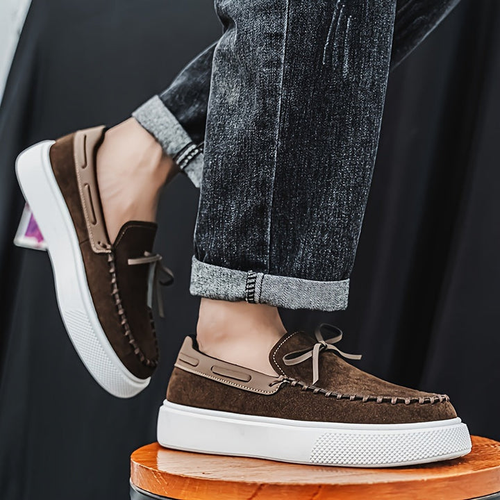Loafers Men - Slip On Platform Sole with Tassel Detail | Casual