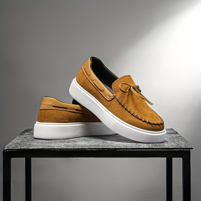 Loafers Men - Slip On Platform Sole with Tassel Detail | Casual