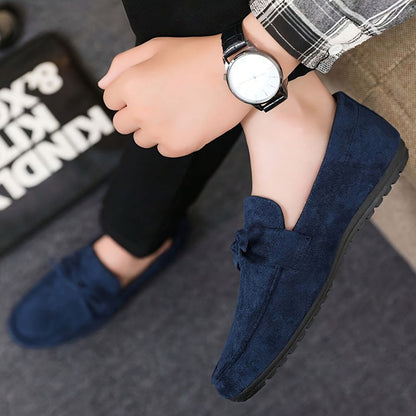 Loafers Men - Slip On with Bow Detail and Flat Sole | Casual