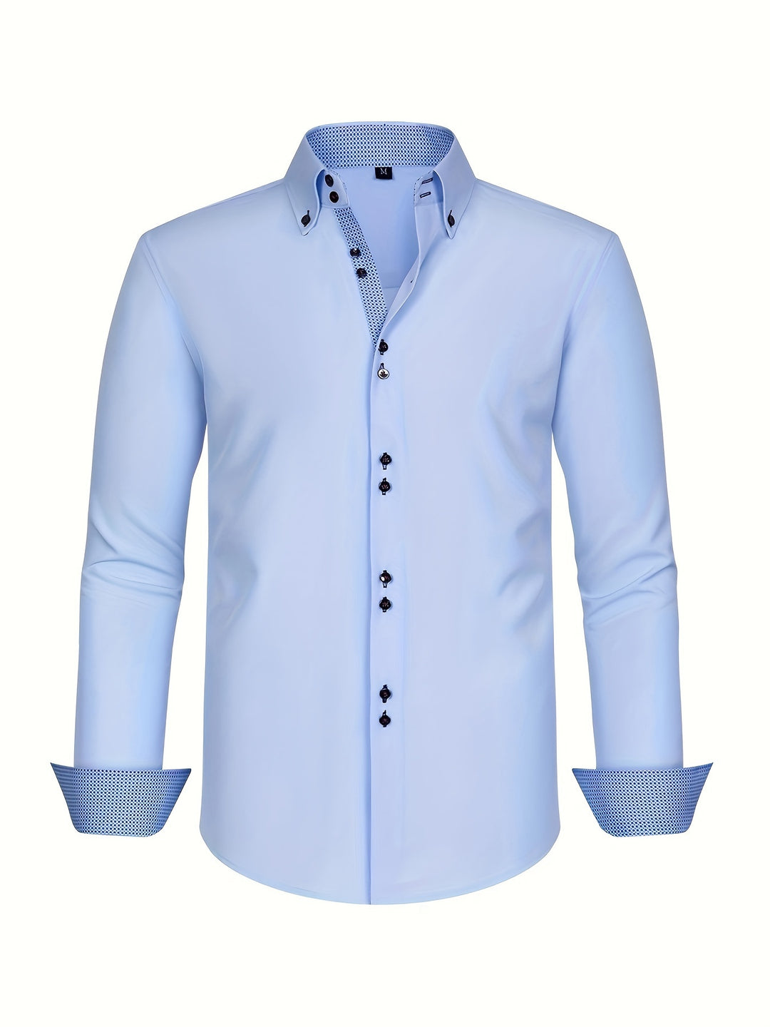 Men's Shirt - Slim Fit Double Collar with Contrast Cuffs | Smart