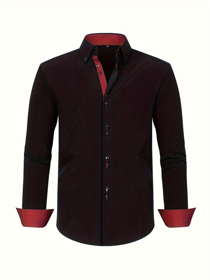 Men's Shirt - Slim Fit Double Collar with Contrast Cuffs | Smart