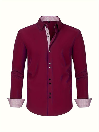 Men's Shirt - Slim Fit Double Collar with Contrast Cuffs | Smart