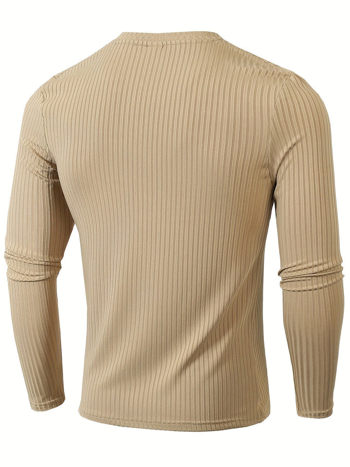 Men's Long Sleeve T-Shirt - Fitted Slim Cut | Casual Essential