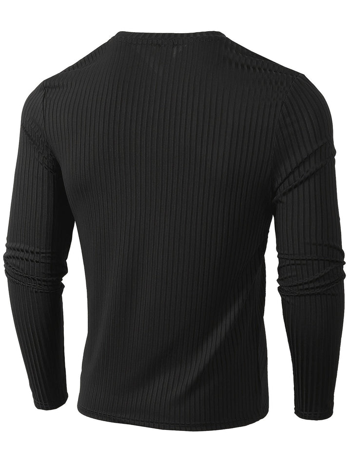 Men's Long Sleeve T-Shirt - Fitted Slim Cut | Casual Essential