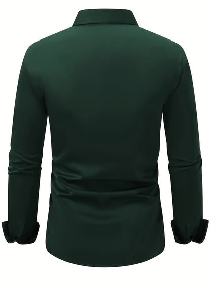 Men's Shirt - Slim Fit Long Sleeve Button-Down | Smart Casual