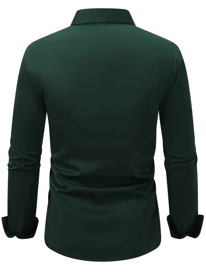 Men's Shirt - Slim Fit Long Sleeve Button-Down | Smart Casual