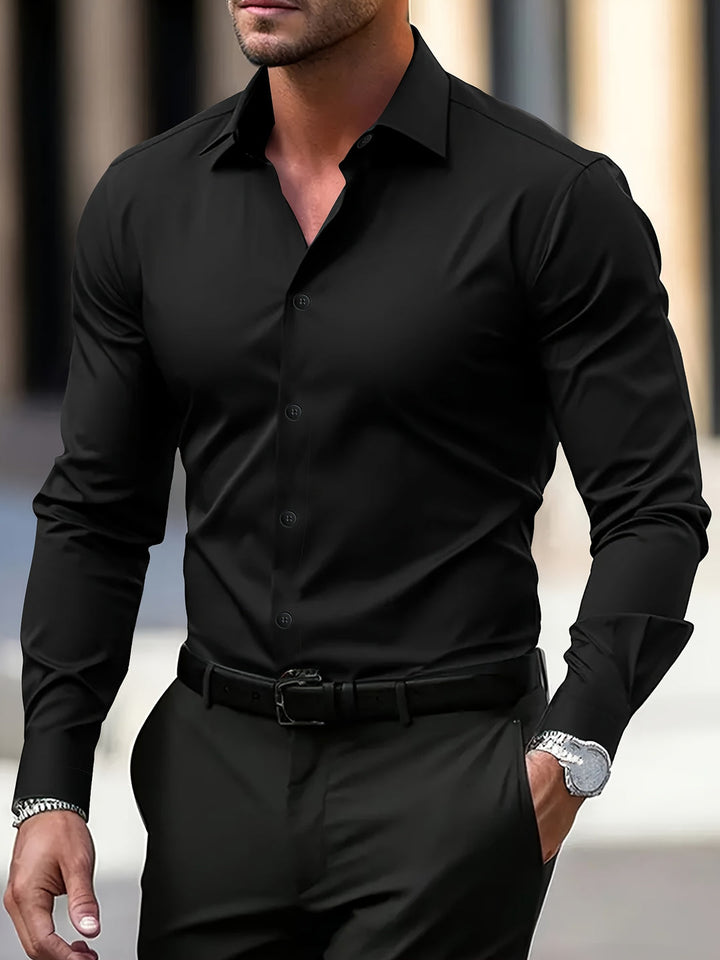 Men's Shirt - Slim Fit Long Sleeve Button-Down | Smart Casual